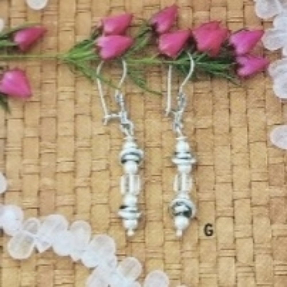 Rare Vintage Silpada Sterling Silver Crystal Quartz Dangle Drop Earrings W0500